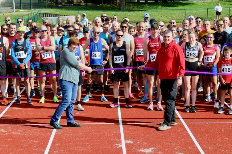 Tavistock Athletic Club unveils its newly refurbished running track following vandalism.