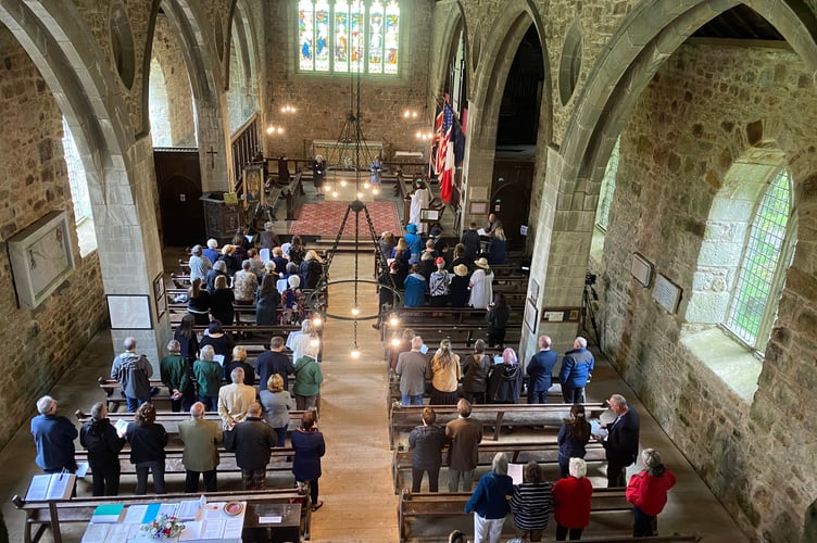 Princetown Church stages a service of rededication in memory of the US PoWs who built the church.