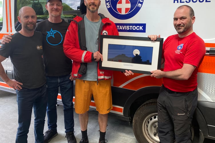 Dartmoor Search & Rescue Team Tavistock fund raisers' award.