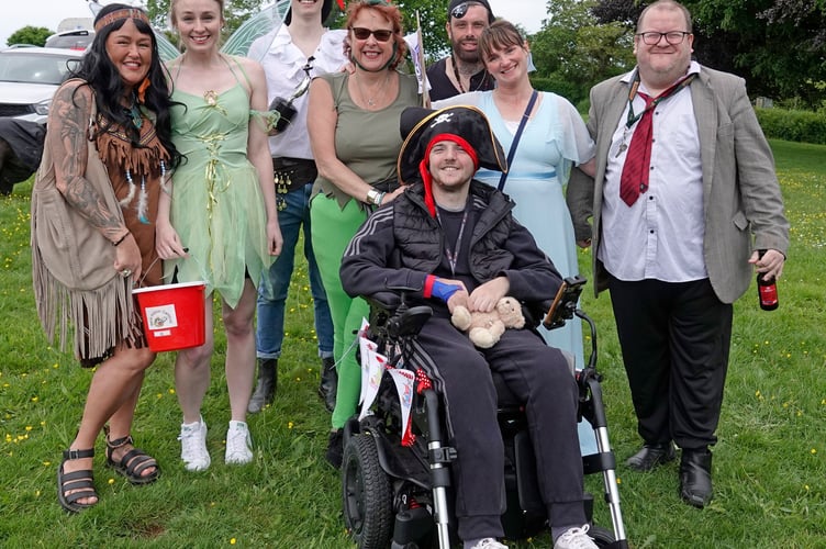 A group of friends as Peter Pan