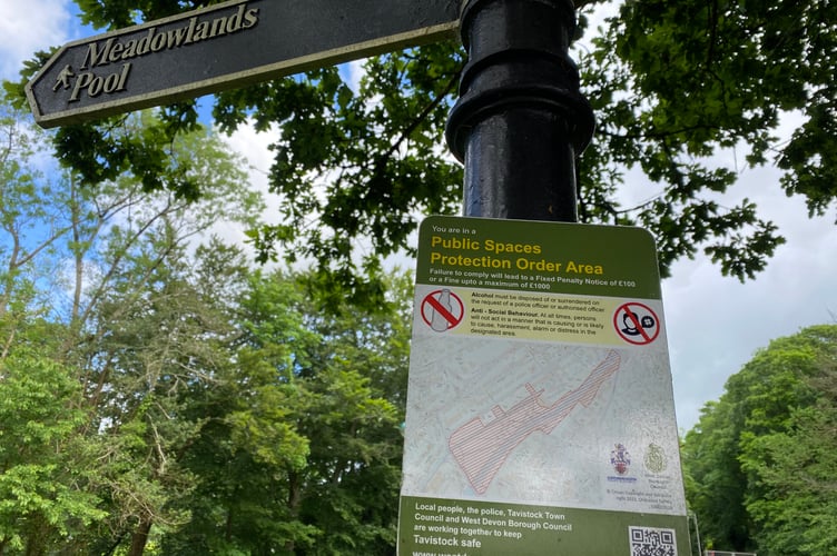 Tavistock Meadows public space protection order which could be expanded throughout the town.