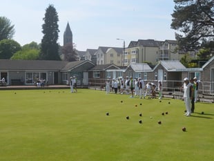 Tavistock Sir Francis Drake Bowling Club action