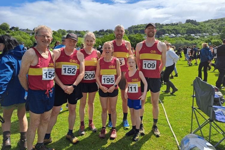 Okehampton representatives at the Chagford 2 Hills race