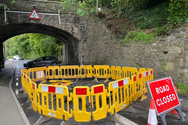 Tavistock road closure after flood