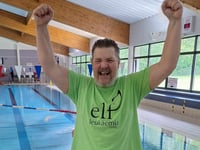 Swimmer beats odds to complete 20-mile swim challenge for ELF