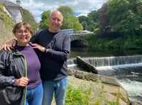 Loving son walks dad's romantic walk