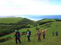Ramblers explore coast near Bude