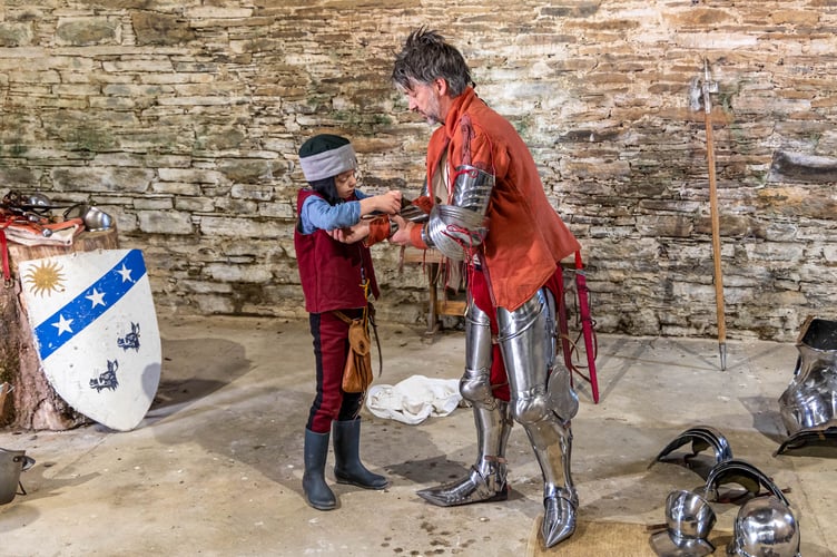 Buckland Abbey's Fathers' Day involved boys and their fathers dressing in Medieval costume.