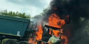 Lorry fire causes traffic chaos
