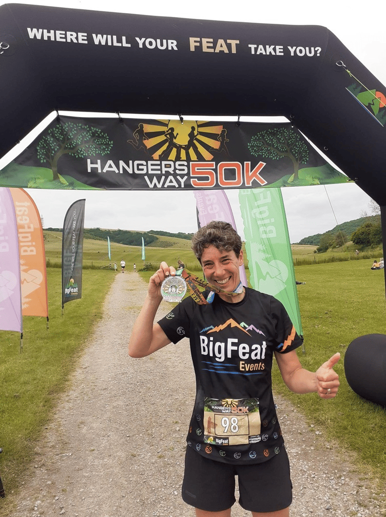 ORC's Carole Loader at the Hangers Way 50k
