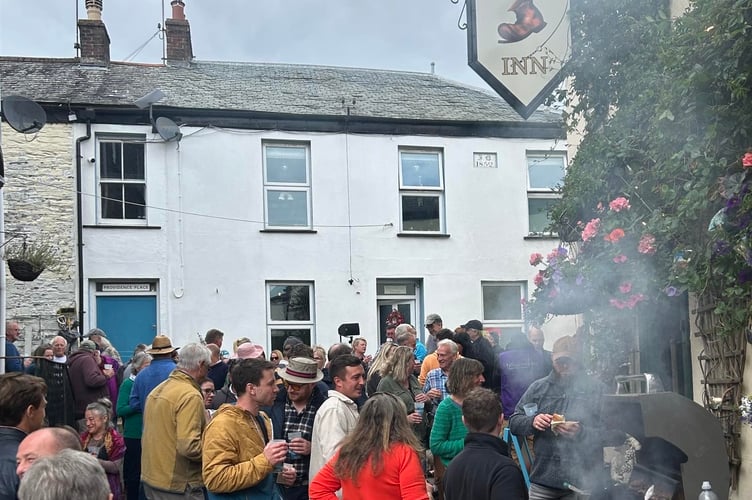 A fund-raising street party staged in memory of Kim, the landlady of The Boot, Calstock.