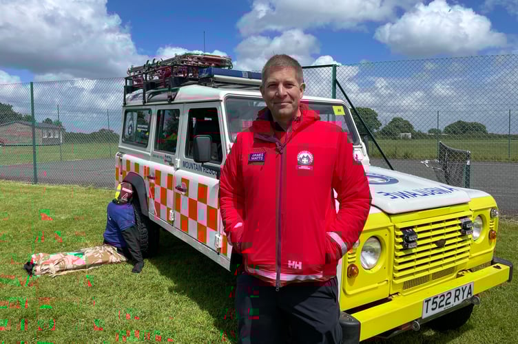 James Watts from the North Dartmoor Search and Rescue Group took along display and talked to people about the organisation. AQ 5194