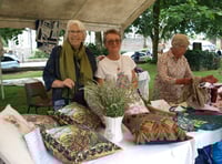 Recycled textile goods at church fete