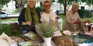Recycled textile goods at church fete