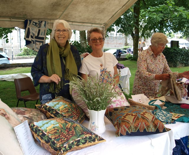 Recycled textile goods at church fete