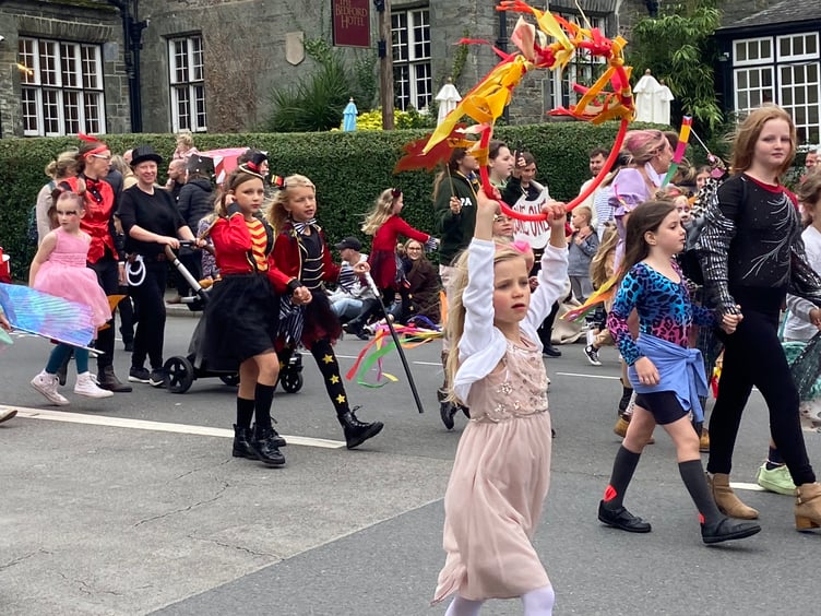 Pictured, last year's procession. Tavistock Carnival Week starts on Saturday, July 13 with a day of music throughout the town at TaviFringe