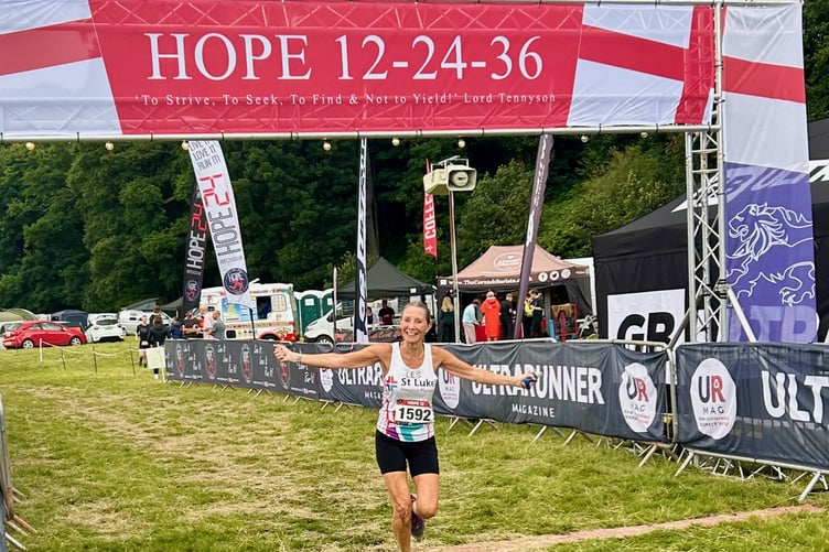 Les Wilkinson crosses the line