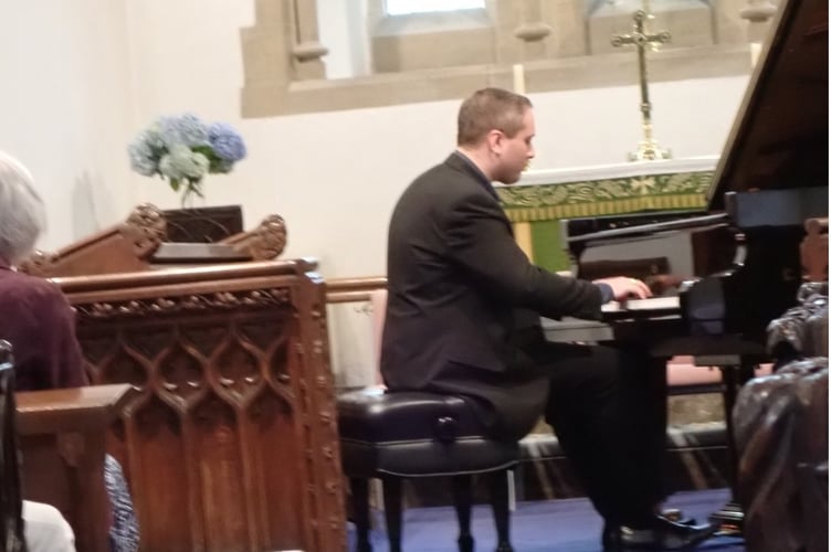 Tyler Hay gave the performance on the first night of the piano festival