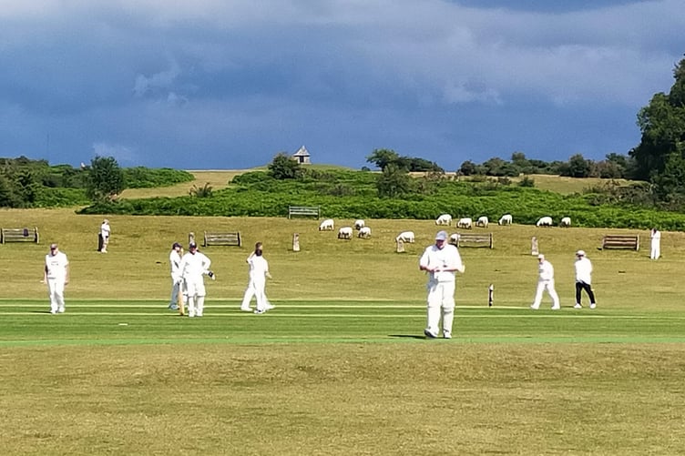 Marc Kerswill leaving the field having just scored 9