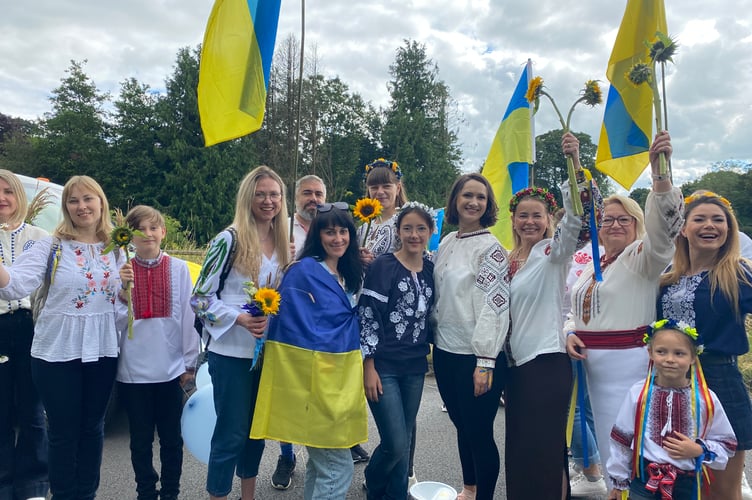 The Ukrainian community say thank you to the town for helping them feel part of the community. 