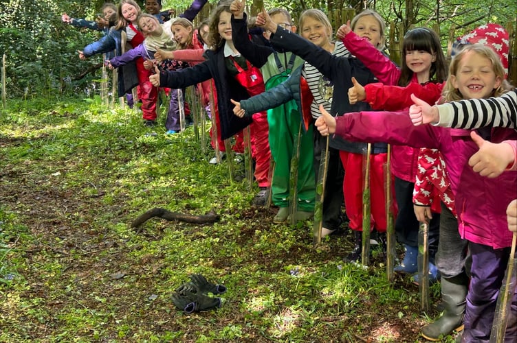 Branching out to learn: St Peter's School, Tavistock, have planted donated trees to improve their school environment.