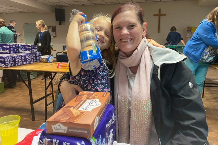 Sarah Cruise and her daughter value the Tavistock Food Hub.