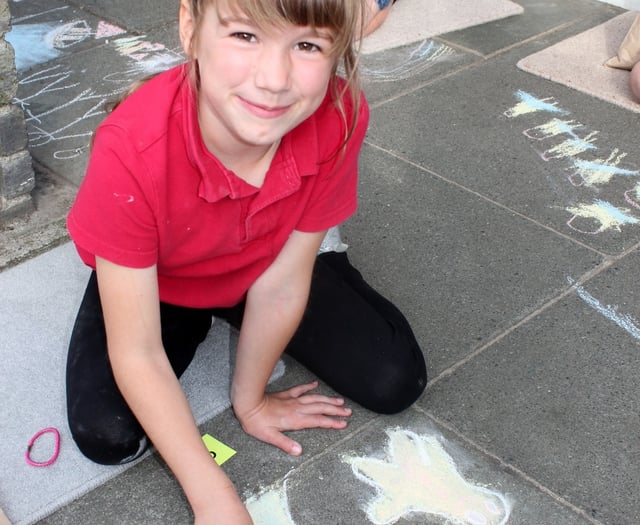 Pavement artists enliven town centre