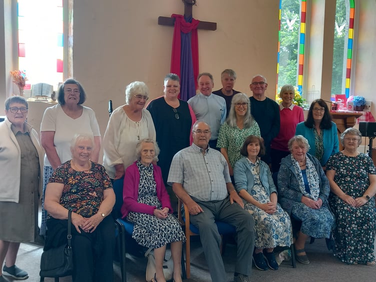 All gathered for the final service for Rev David Moss and his wife Ali