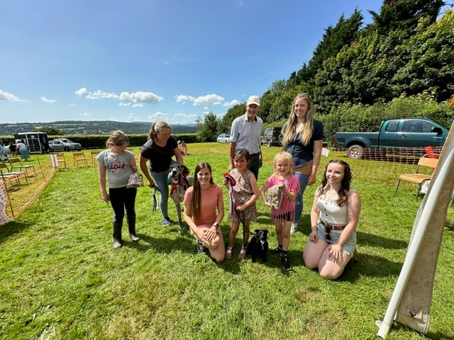 Bright-eyed and waggy-tailed - the dogs were a big attraction at Gulworthy Summer Fete.