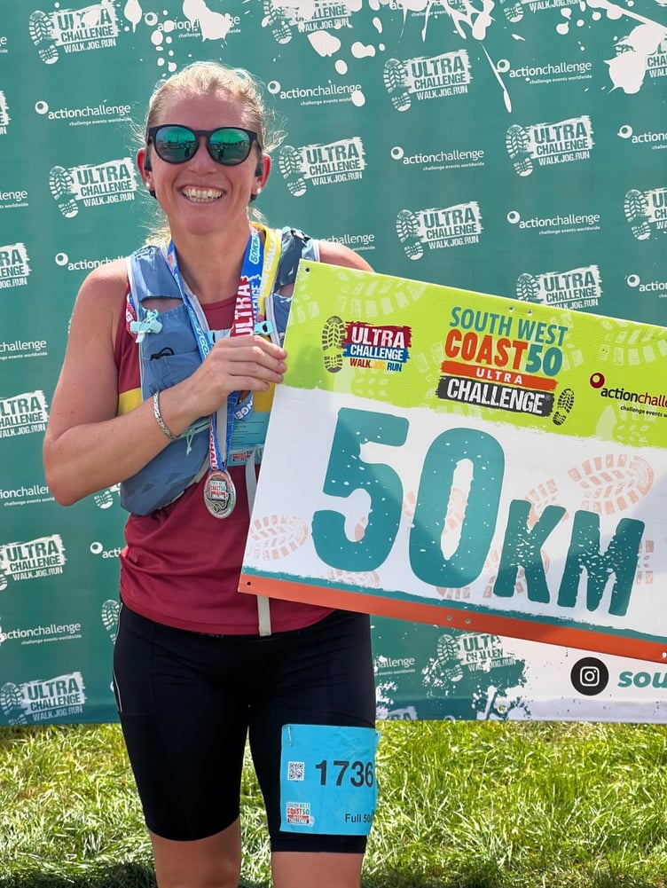 Jo Page after the South West Coast 50km Ultra Challenge