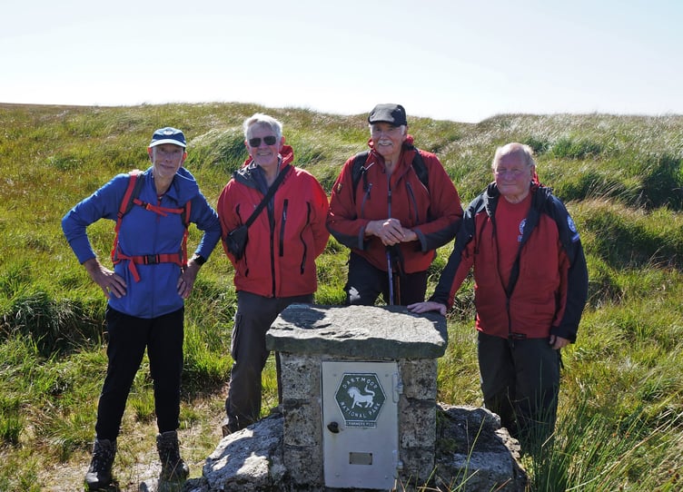 Alan Alano, Paul Vachon, Brian Cole and Dr Michael Ireland at Cranmere Pool earlier this month, August
