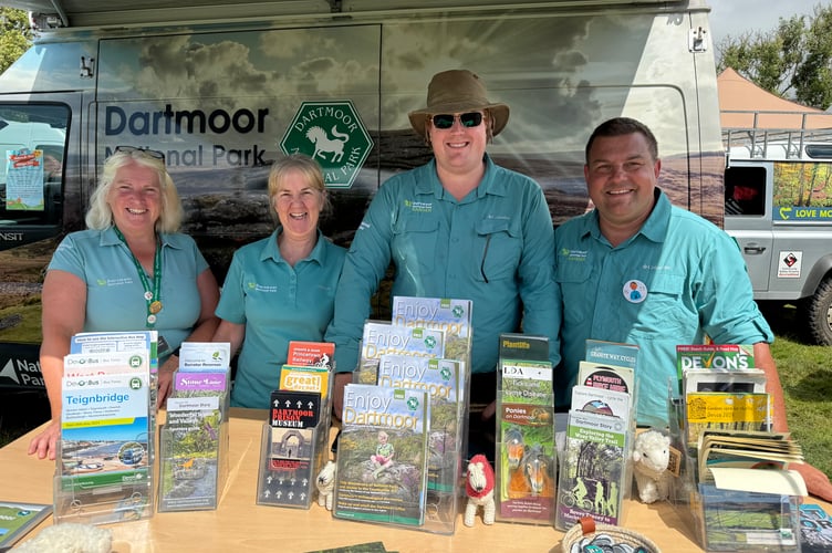 Dartmoor National Park had a busy stall and offered advice to local people and visitors alike.  AQ 0672
