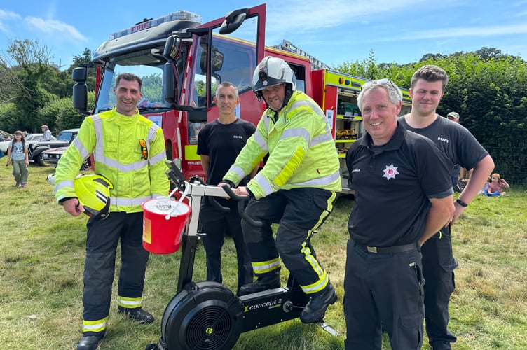 Chagford firefighters are raising funds for The Firefighters Charity by cycling from Chagford to Benidorm, 1,200 miles away. Before the team go they are cycling the 525 mile distance the ferry will take. Donations are being welcomed.  AQ 0731