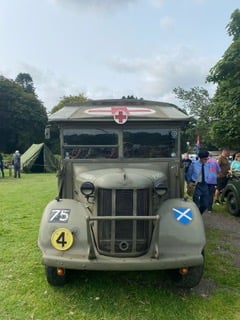 A vintage ambulance - there were all kinds of military vehicles on display