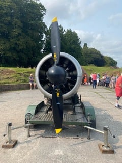 A vintage engine that would once have propelled a wartime plane