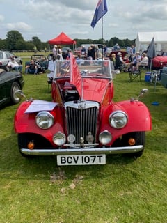 Vintage cars took people back in time at the RAF Harrowbeer event