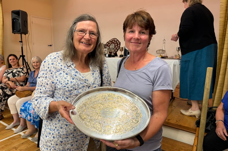 Caroline Burkin and Judith Talbot with their preserves award.  AQ 1060