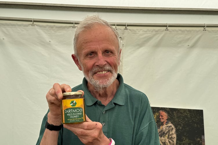 Dartmoor Wildflower Honey was available courtesy of Peter Hunt of Blackaller Bees of North Bovey.  AQ 0638