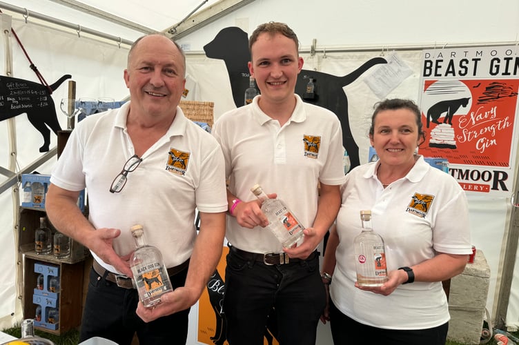 Dartmoor Distillery Ltd, gin makers of The Matings, Newton Abbot, had a stall run by Bert and Claire and their son Ben.  AQ 0633