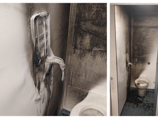 Another arson attack on Bedford Square toilets
