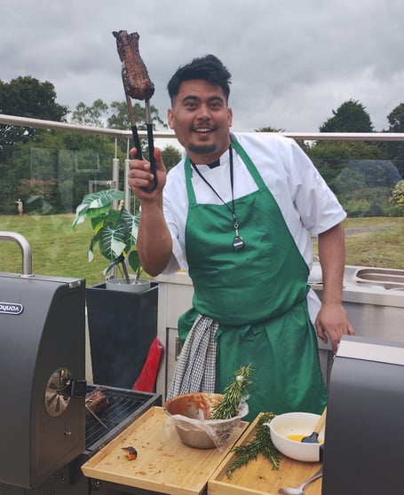 The chef did a fabulous job at the summer barbecue at the Moorland Garden Nursing Home