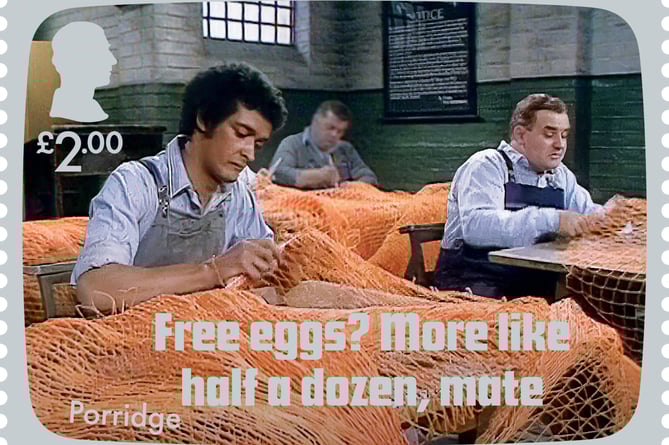 The TV comedy Porridge is the subject of a new range of Royal Mail stamps.