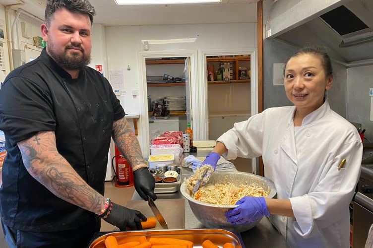 New chef Jake Thorne and colleague Lei Davey