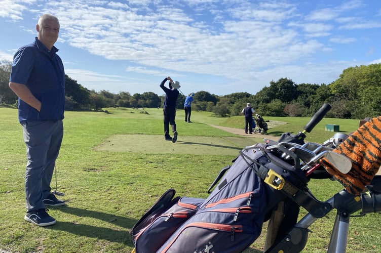 Lance Doggart - Yelverton Golf Club secretary overseeing practise on the green