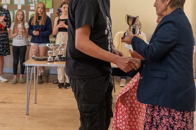 Thomas Jenkins was awarded the Mackie Cup for the longest runner bean