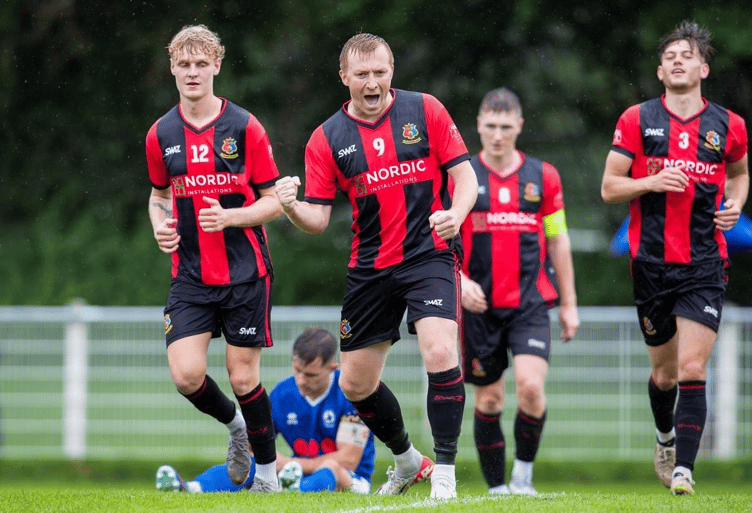 Liam Prynn celebrates for Tavi