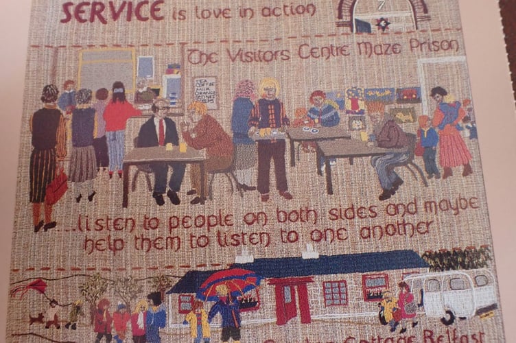 Panel from the Quaker Peace Tapestry