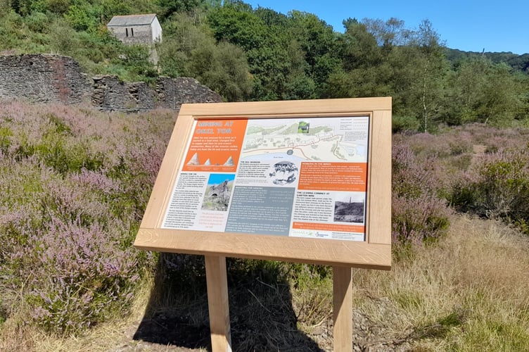 A new interpretation board gives information about the heritage and nature present in this fascinating former mining site