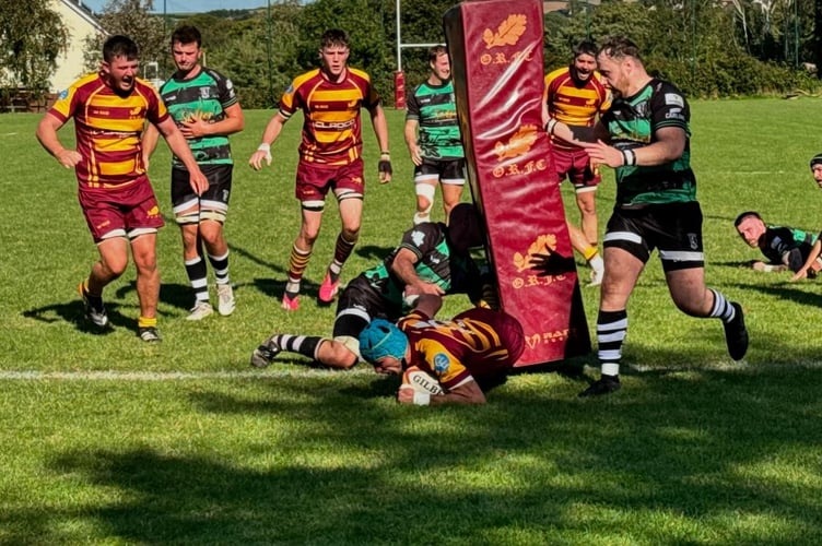 Okehampton score a try in win over North Petherton
