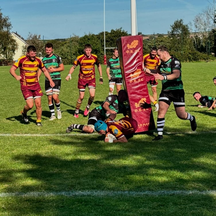 Okehampton score a try in win over North Petherton
